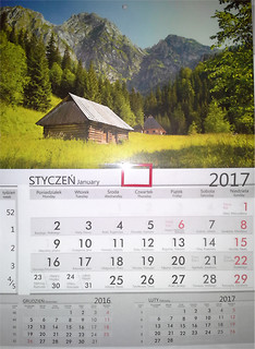 Kalendarz Jednodzielny AT6 2017 MIX