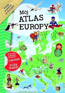 Mój atlas Europy z naklejkami + plakat - Mewa