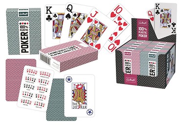 Karty - Poker plastikowe 55 listków TREFL