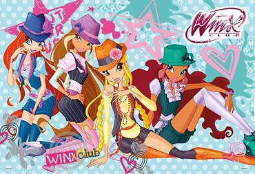 Puzzle 160 W mieście Winx Club