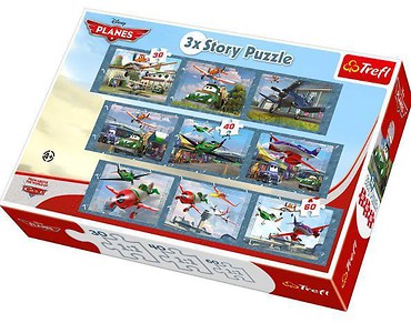 Puzzle 3xStory Samoloty TREFL