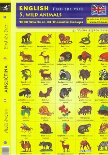 English. Find the pair 5. Wild Animals w. 2015