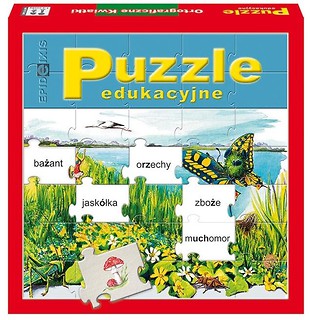 Puzzle edukacyjne. Ortograficzne kwiatki