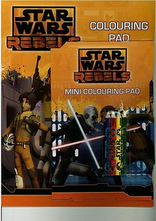 Star Wars Rebels. Dwie kolorowanki z kredkami