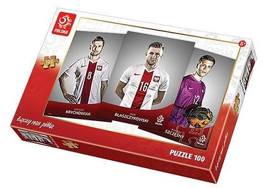 Puzzle 100 Trzej przyjaciele z boiska TREFL