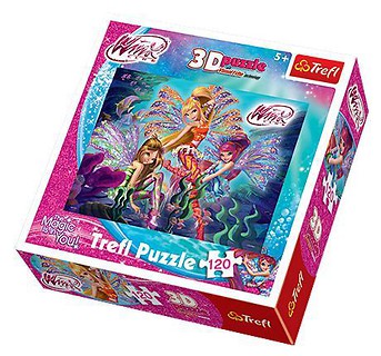 Puzzle 120 Syreny Winx 3D TREFL