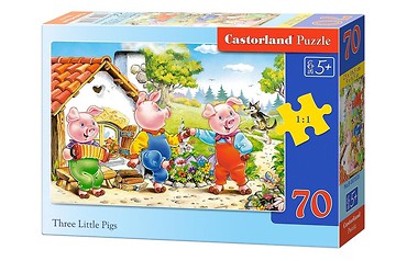 Puzzle 70 - Trzy małe świnki CASTOR