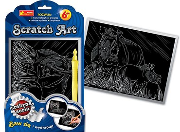 Scratch Art. Srebrna seria - Nosorożec