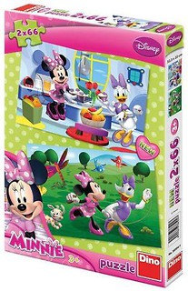 Puzzle 2x66 Moja przyjaciółka Minnie DINO