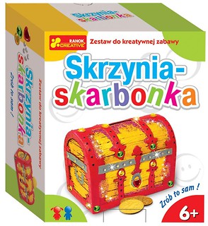 Zestaw do kreatywnej zabawy - Skrzynia-skarbonka