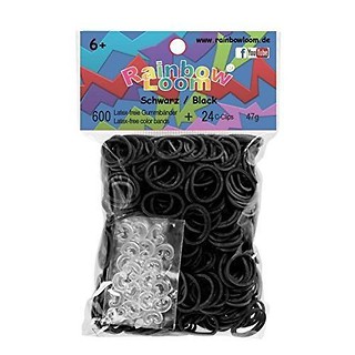 Żelowo czarne Gumki Rainbow Loom ®