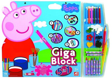 Giga Block - Zestaw dla artysty 5w1 - Świnka Peppa