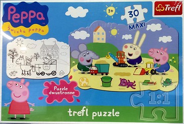 Puzzle konturowe 30 maxi Świnka Peppa TREFL