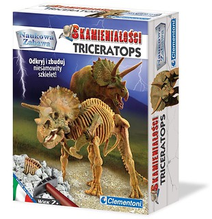 Naukowa zabawa. Skamieniałości. Triceratops