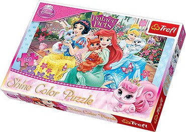 Puzzle 160 Shine Color Księżniczki i ich zwierzaki