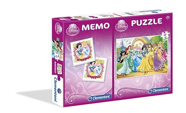 Puzzle 60+Memo Księżniczki