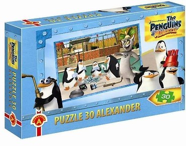 Puzzle 30 Pingwiny z Madagaskaru serial ALEX