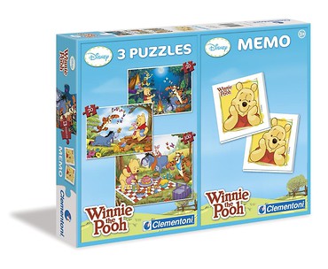 Puzzle 3w1+Memo Kubuś Puchatek