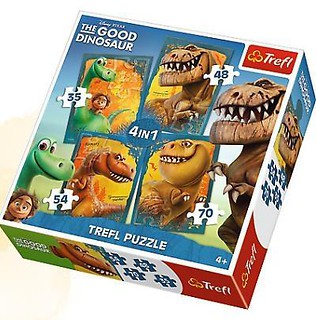 Puzzle 4w1 Dobry dinozaur TREFL