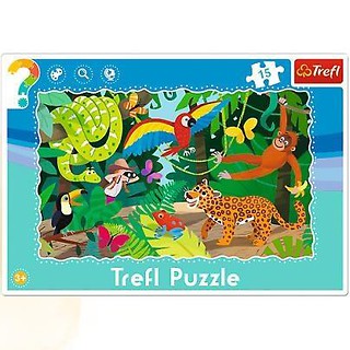 Puzzle ramkowe 15 Las tropikalny TREFL