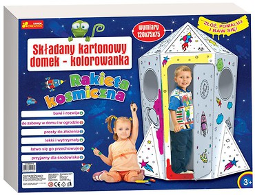 Składany kartonowy domek - Rakieta kosmiczna