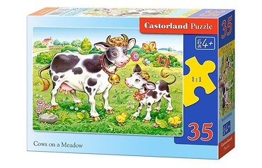 Puzzle 35 - Krowy na łące CASTOR