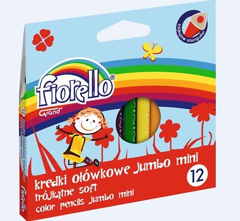 Kredki Super Soft Jumbo mini 12 kolorów FIORELLO