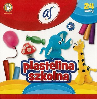 Plastelina szkolna 24 kolory AS