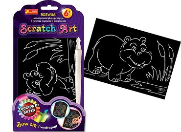 Scratch Art. Tęczowa seria - Hipopotam