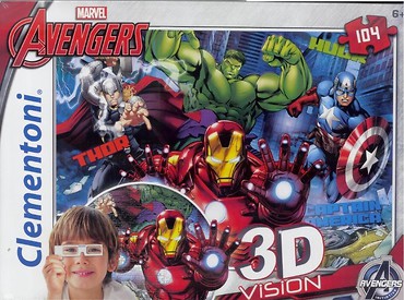 Puzzle 104 3D Vision Avengers