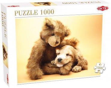 Puzzle 1000 Szczeniak i miś