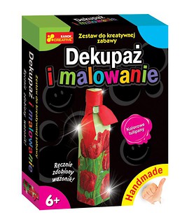 Handmade - Dekupaż i malowanie. Kolorowe tulipany