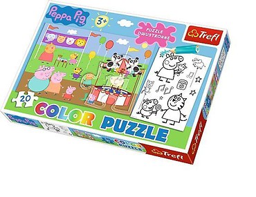 Puzzle Color Świnka Peppa TREFL