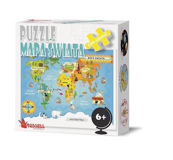 Puzzle 100 - Mapa Świata RUSSEL