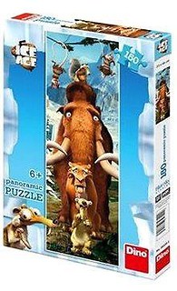 Puzzle 150 Panoramic Epoka Lodowcowa DINO