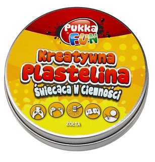 Kreatywna plastelina -Świecąca w ciemności żółta