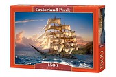 Puzzle 1500 Zachód słońca na żaglach CASTOR