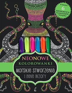 Neonowa kolorowanka. Morskie stworzenia