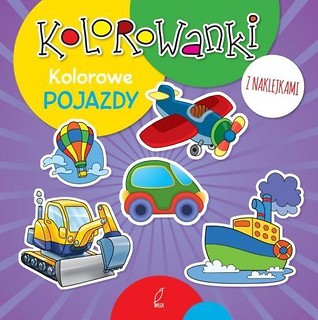 Kolorowanki z naklejkami. Kolorowe pojazdy