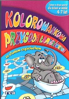 Kolorowankowa Przygoda ze słoniem czyściochem REA