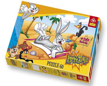 Puzzle 60 Królik Bugs na plaży TREFL