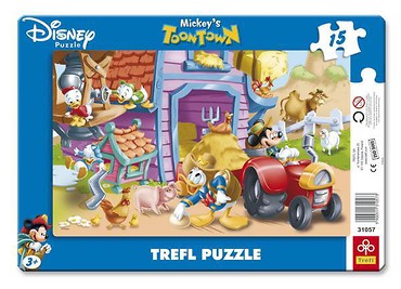 Puzzle ramkowe 15 Myszka Miki Gospodarstwo TREFL