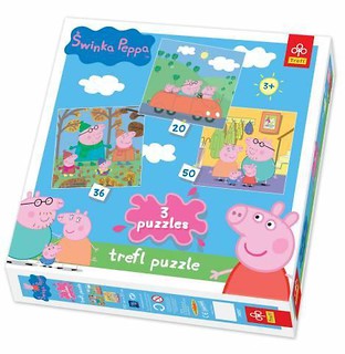 Puzzle 3w1 Świnka Peppa TREFL