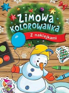 Zimowa kolorowanka z naklejkami