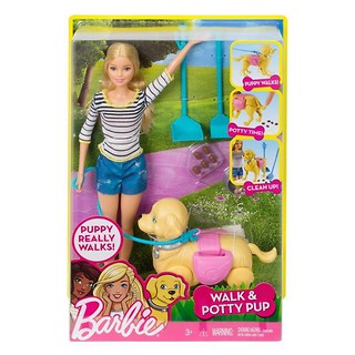 Barbie. Spacer z pieskiem czyścioszkiem