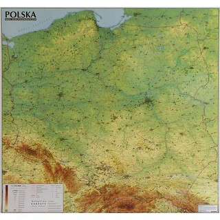 Polska. Mapa ogólnogeograficzna (tuba)