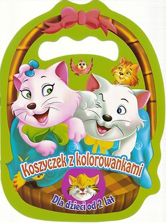 Koszyczek z kolorowankami - Kotki