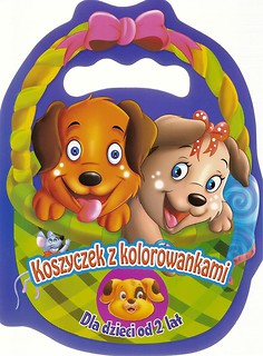 Koszyczek z kolorowankami - Pieski