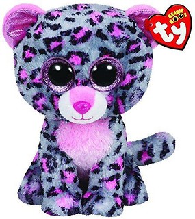 Ty Beanie Boos Tasha - r&oacute;żowo-szary Lampart 24 cm