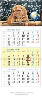 Kalendarz 2016 KT 20 Pies trójdzielny